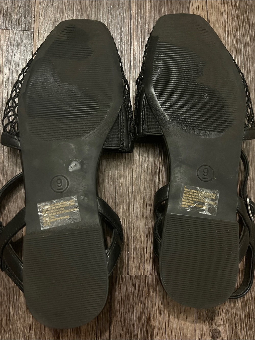 a new day Black Mesh Square-Toe Ankle-Strap Mules - Picture 6 of 10
